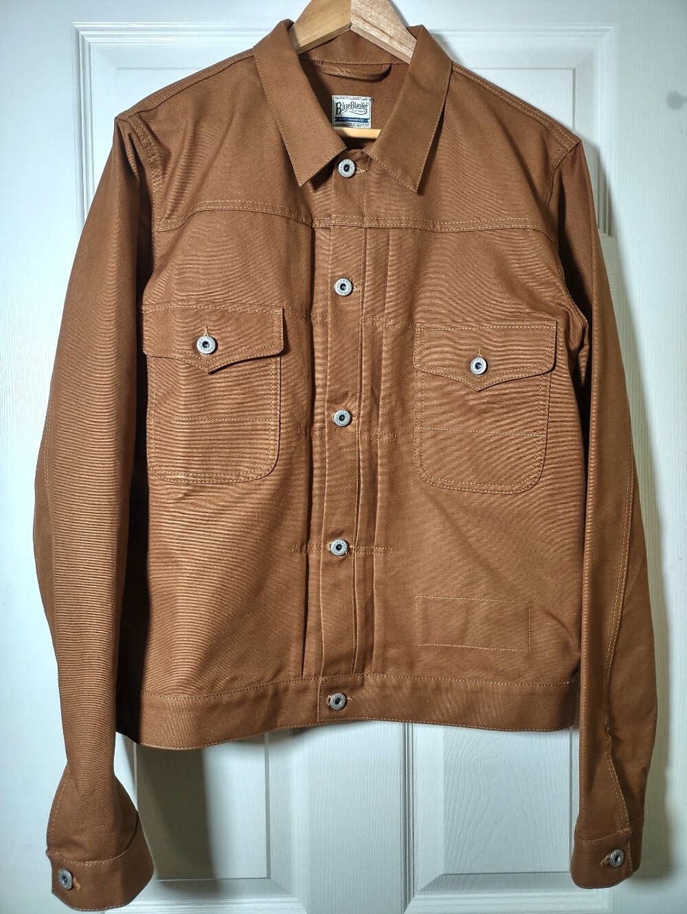 Blue Blanket Light Brown Italian Duck Canvas Type 2 Model Jacket
